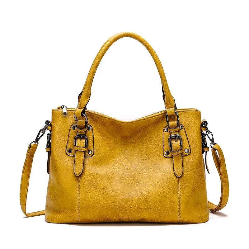 Alessandra - Elegante Borsa a Tracolla in Pelle_Giallo